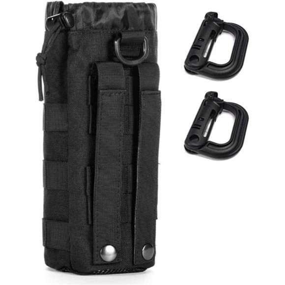 Sports Water Bottles Pouch Bag, Tactical Drawstring Molle Water Bottle Holder - Picture 1 of 6